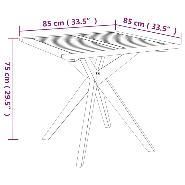 Set Mobilier De Grădină, 5 Piese, Lemn Masiv De Acacia