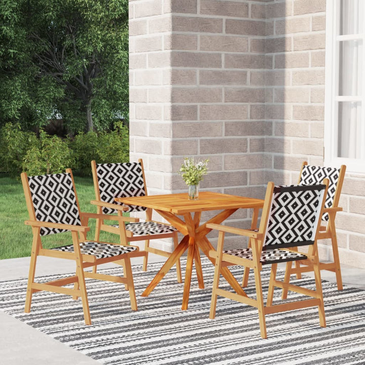 Set Mobilier De Grădină, 5 Piese, Lemn Masiv De Acacia