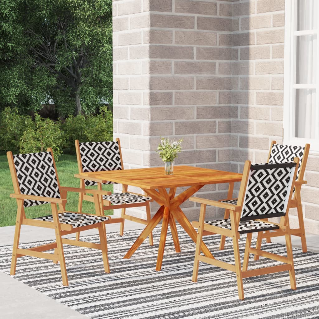 Set Mobilier De Grădină, 5 Piese, Lemn Masiv De Acacia