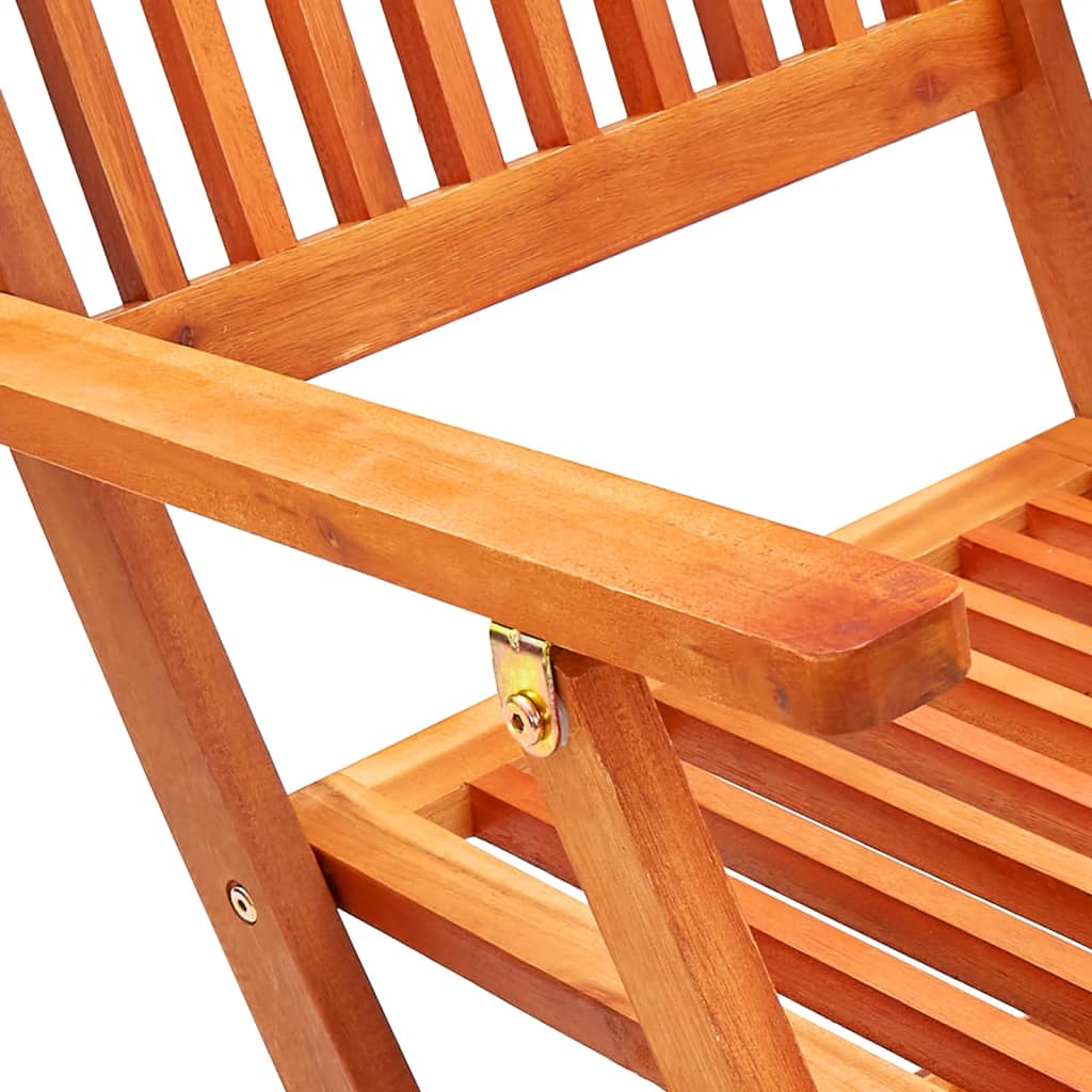 Set Mobilier De Exterior Pliabil, 7 Piese, Lemn Masiv Eucalipt