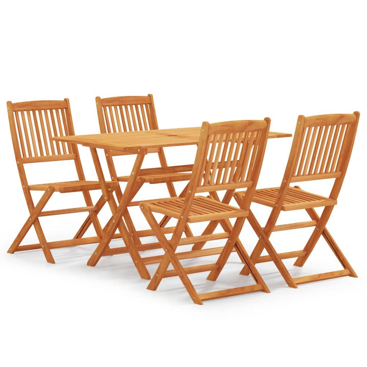 Set Mobilier De Exterior Pliabil, 7 Piese, Lemn Masiv Eucalipt