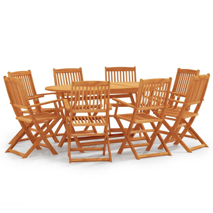 Set Mobilier De Exterior Pliabil, 7 Piese, Lemn Masiv Eucalipt