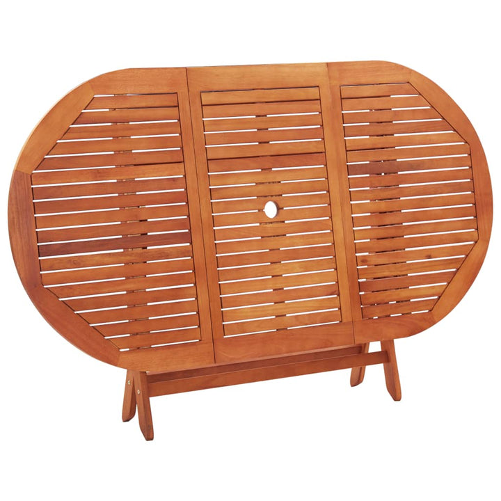 Set Mobilier De Exterior Pliabil, 7 Piese, Lemn Masiv Eucalipt