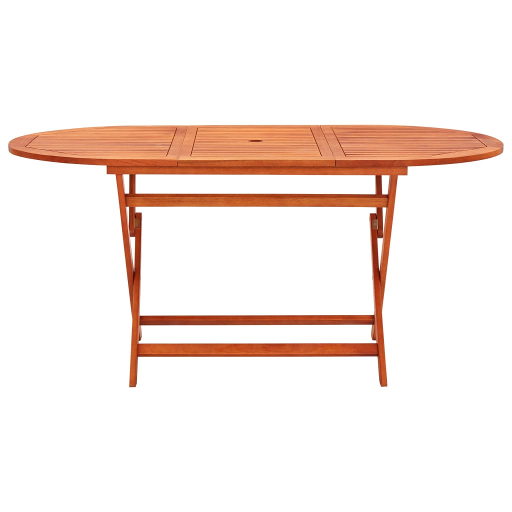 Set Mobilier De Exterior Pliabil, 7 Piese, Lemn Masiv Eucalipt