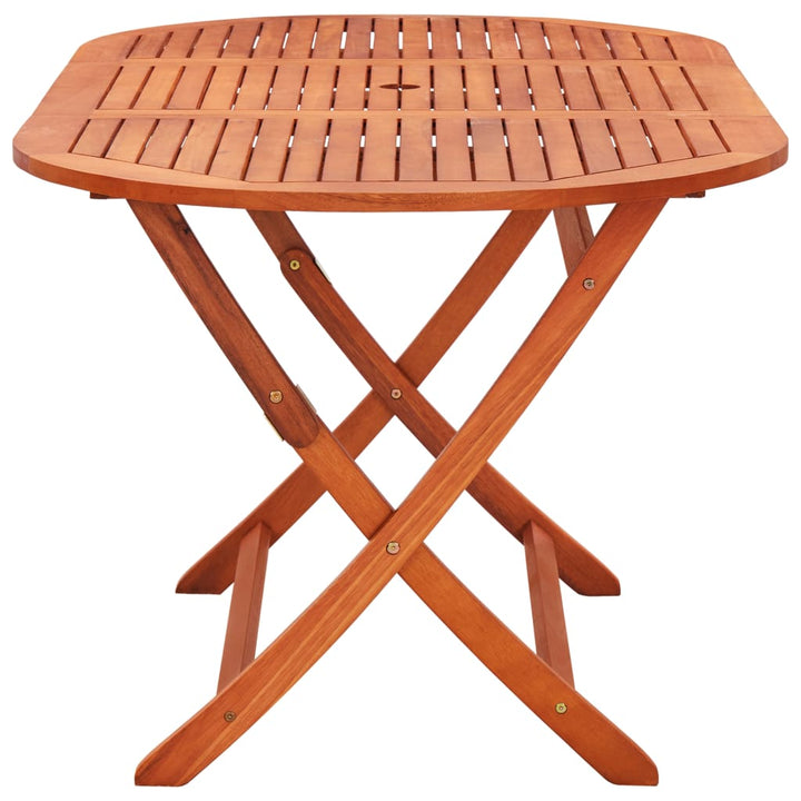 Set Mobilier De Exterior Pliabil, 7 Piese, Lemn Masiv Eucalipt
