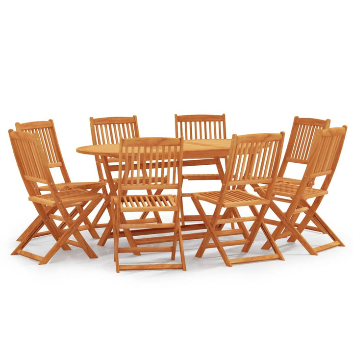 Set Mobilier De Exterior Pliabil, 7 Piese, Lemn Masiv Eucalipt