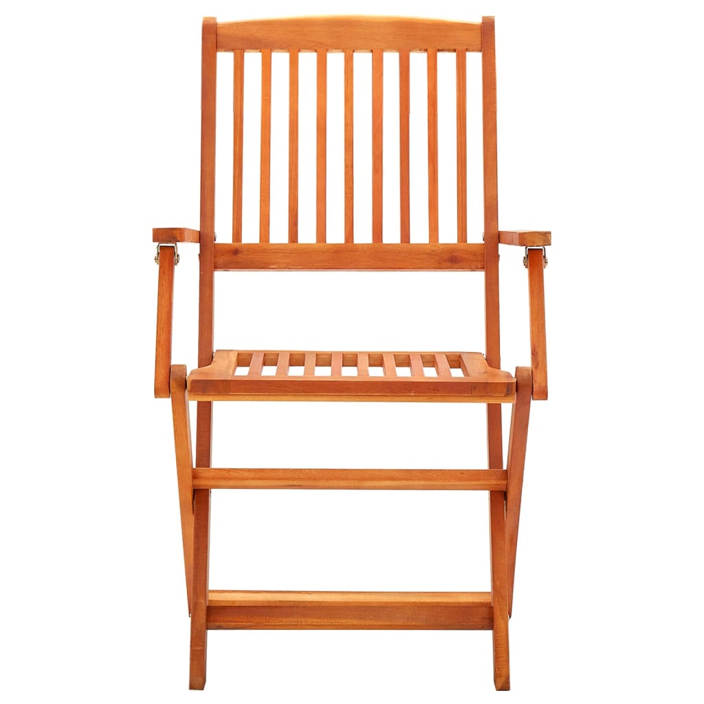 Set Mobilier De Exterior Pliabil, 3 Piese, Lemn Masiv Eucalipt