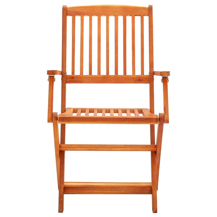 Set Mobilier De Exterior Pliabil, 3 Piese, Lemn Masiv Eucalipt
