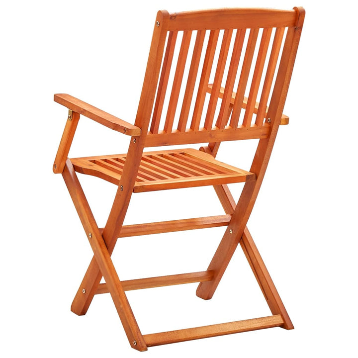 Set Mobilier De Exterior Pliabil, 3 Piese, Lemn Masiv Eucalipt
