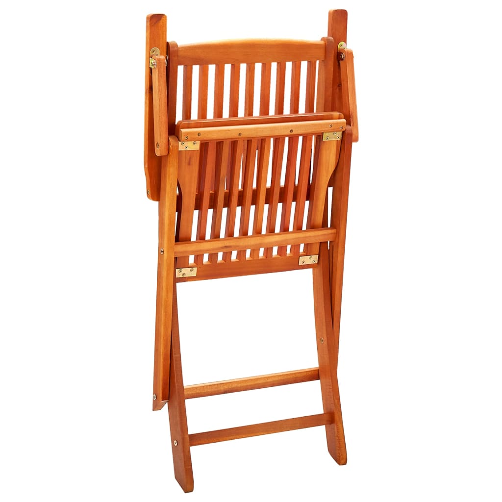 Set Mobilier De Exterior Pliabil, 3 Piese, Lemn Masiv Eucalipt