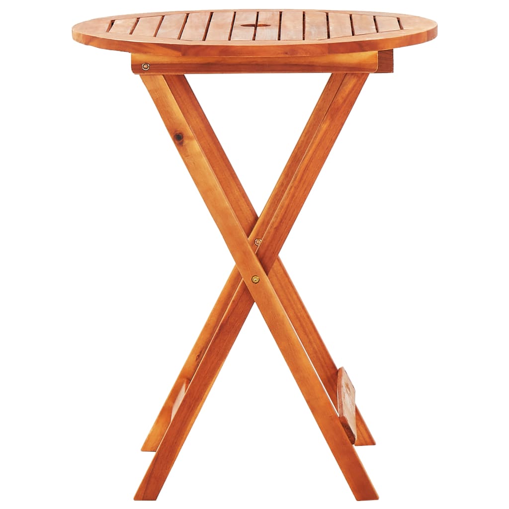 Set Mobilier De Exterior Pliabil, 3 Piese, Lemn Masiv Eucalipt