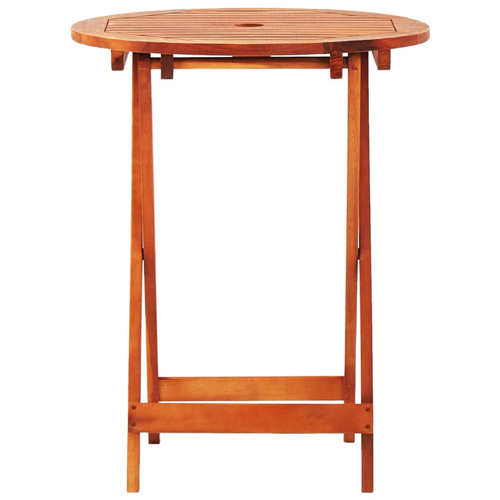 Set Mobilier De Exterior Pliabil, 3 Piese, Lemn Masiv Eucalipt
