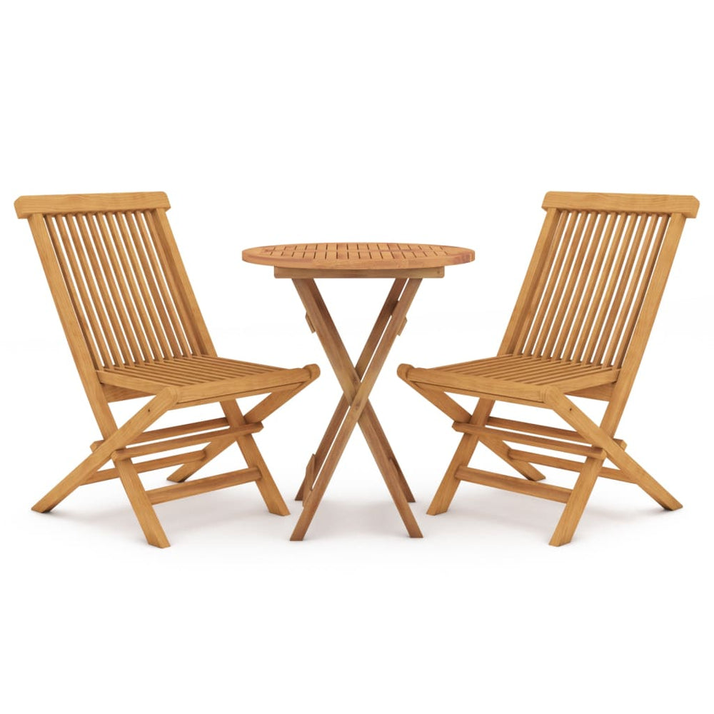 Set Mobilier Grădină, 3 Piese, Lemn Masiv De Tec