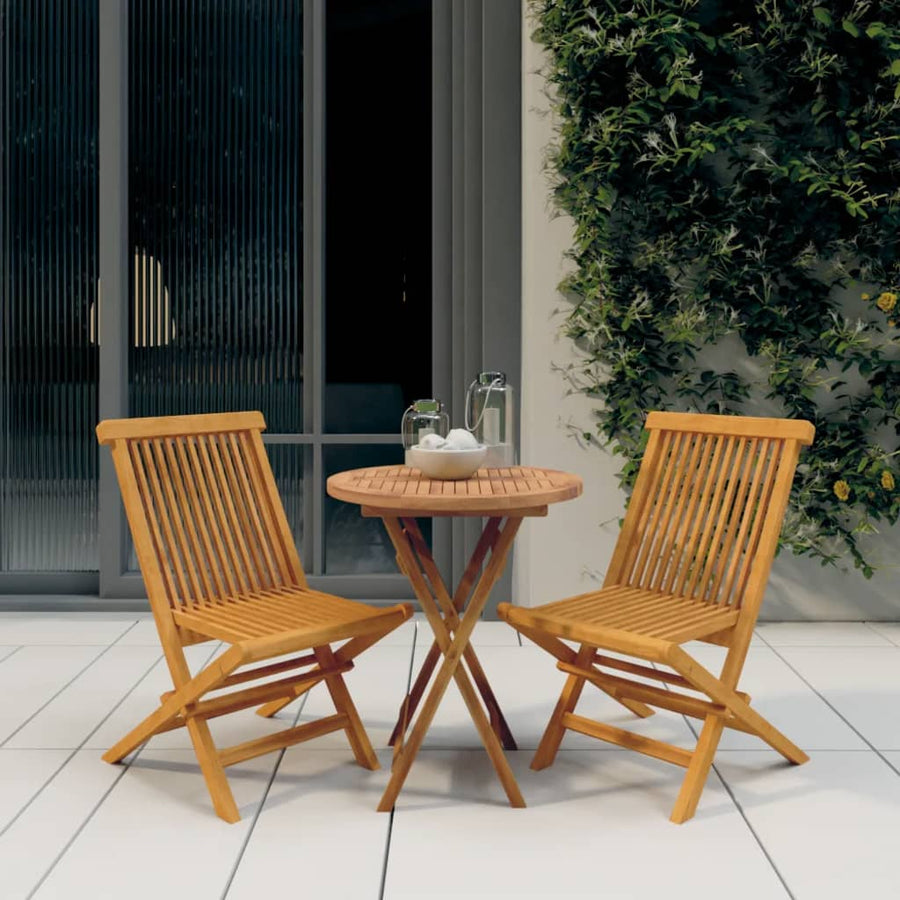 Set Mobilier Grădină, 3 Piese, Lemn Masiv De Tec