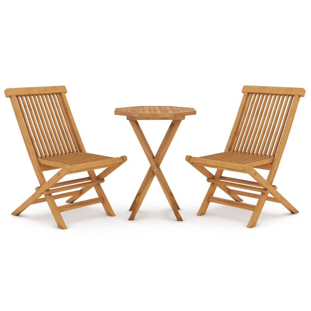 Set Mobilier De Grădină, 3 Piese, Lemn Masiv De Tec
