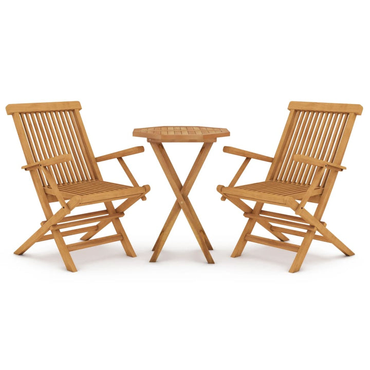 Set Mobilier De Grădină, 3 Piese, Lemn Masiv De Tec
