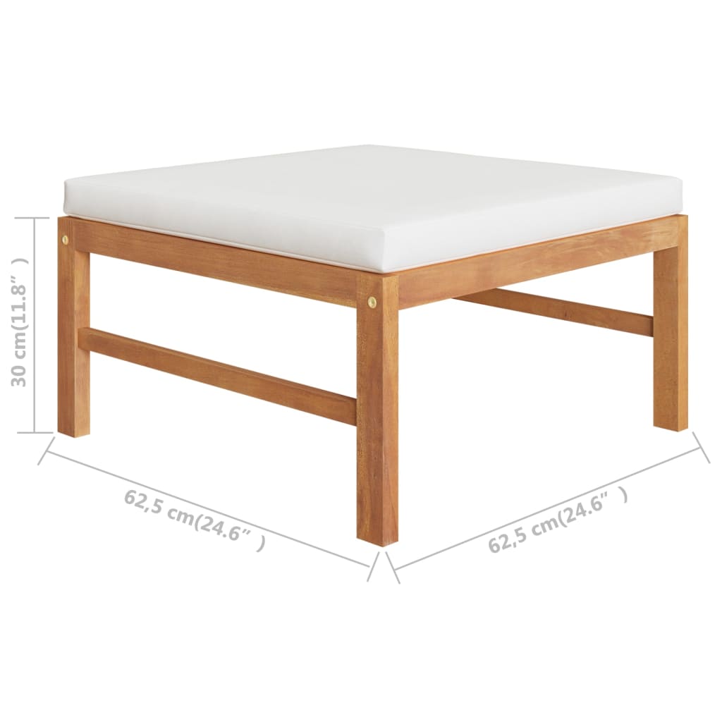 Set Mobilier Grădină Cu Perne , 4 Piese, Lemn Masiv De Tec