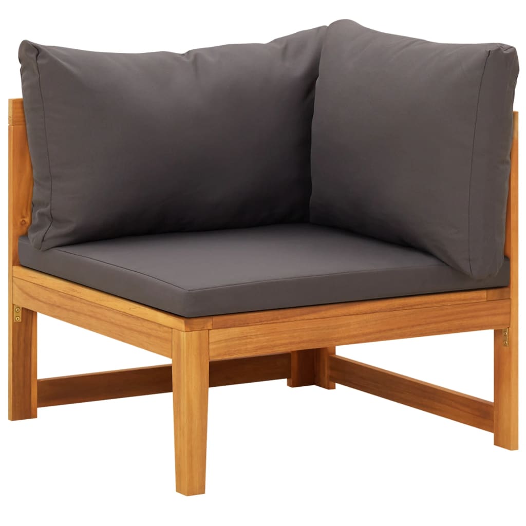 Set Mobilier Grădină Perne , 5 Piese, Lemn Acacia