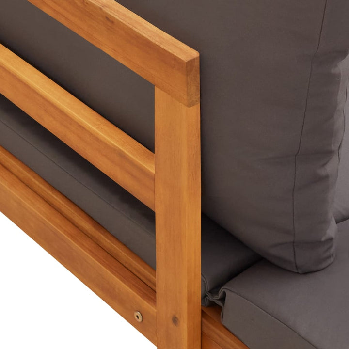 Set Mobilier Grădină Perne , 5 Piese, Lemn Acacia