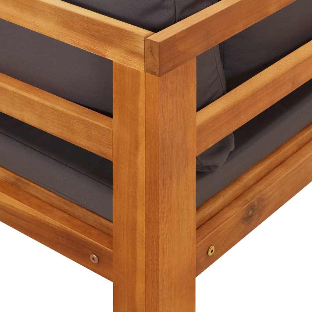 Set Mobilier Grădină Perne , 5 Piese, Lemn Acacia