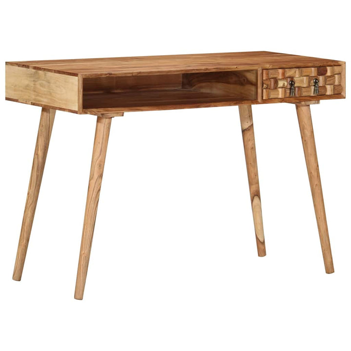 Birou De Scris, 110X50X76 Cm, Lemn Masiv De Acacia