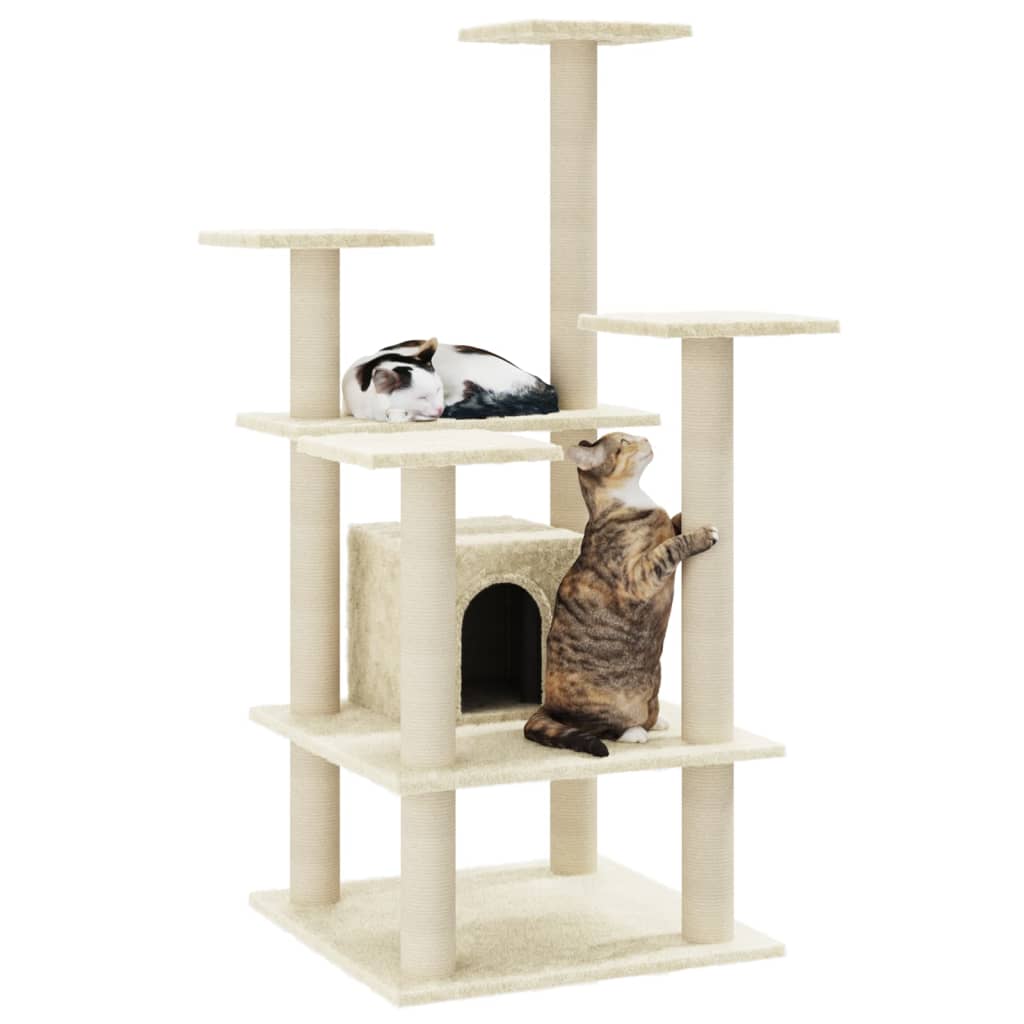 Ansamblu Pisici Cu Stâlpi Din Funie De Sisal, , 110 Cm