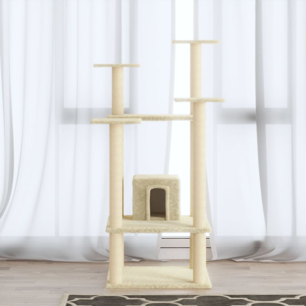 Ansamblu Pisici Cu Stâlpi Din Funie De Sisal, , 110 Cm