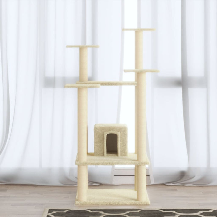 Ansamblu Pisici Cu Stâlpi Din Funie De Sisal, , 110 Cm