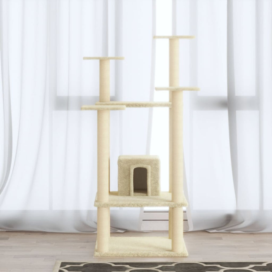 Ansamblu Pisici Cu Stâlpi Din Funie De Sisal, , 110 Cm