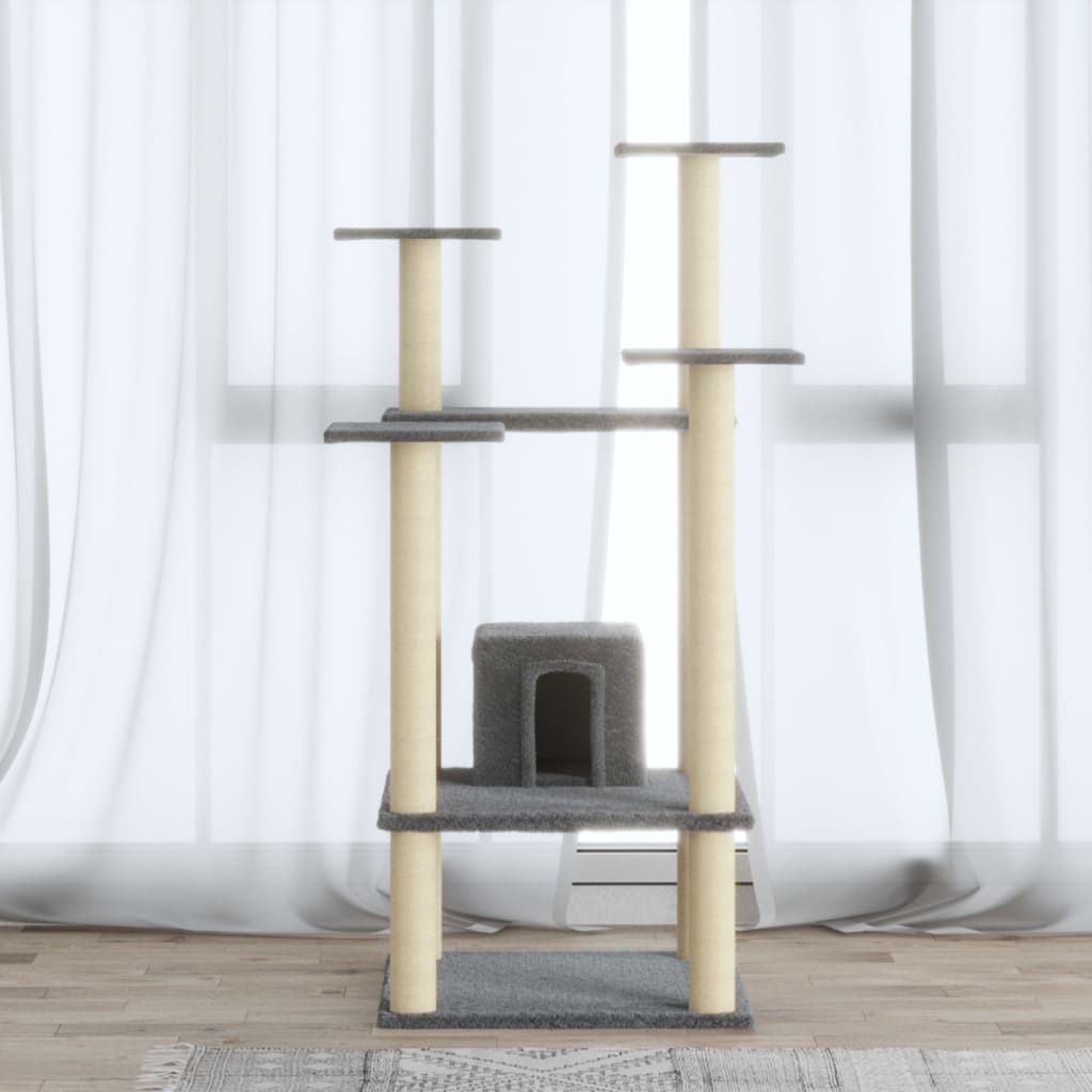 Ansamblu Pisici Cu Stâlpi Din Funie De Sisal, , 110 Cm