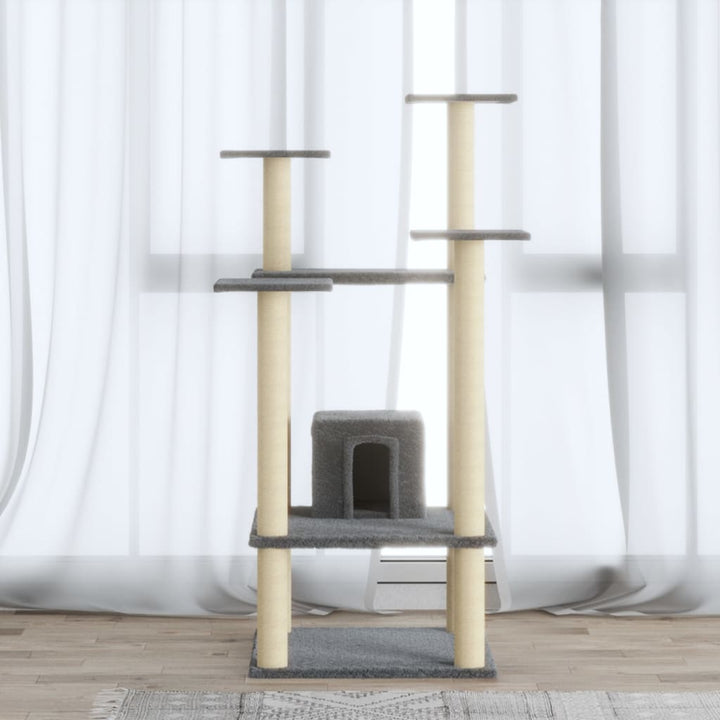 Ansamblu Pisici Cu Stâlpi Din Funie De Sisal, , 110 Cm