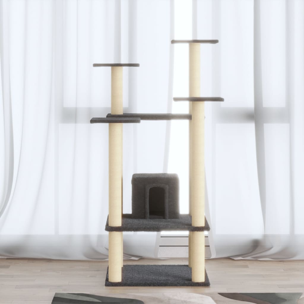 Ansamblu Pisici Cu Stâlpi Din Funie De Sisal, , 110 Cm
