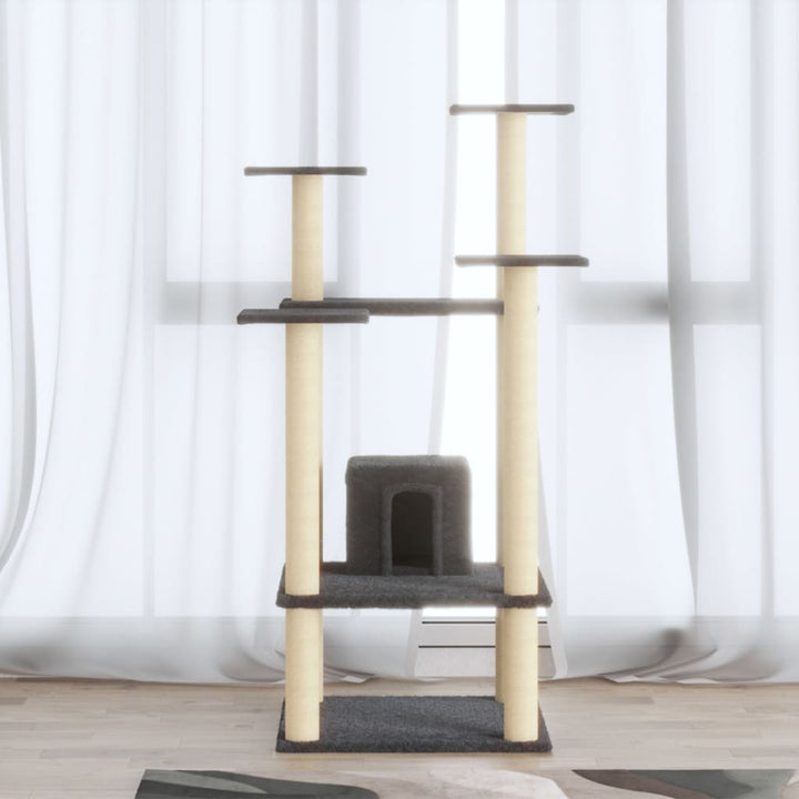 Ansamblu Pisici Cu Stâlpi Din Funie De Sisal, , 110 Cm