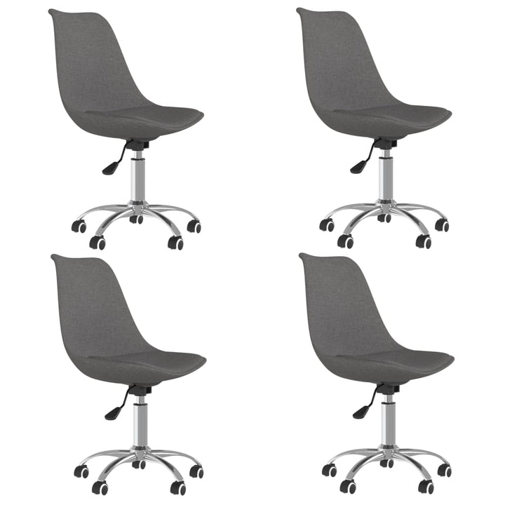 Scaune De Bucătărie Pivotante, 4 Buc., , Textil