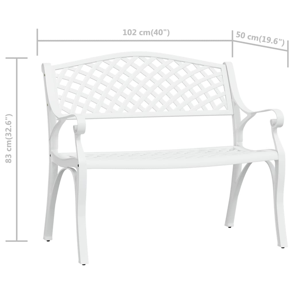 Bancă De Grădină, , 102 Cm, Aluminiu Turnat