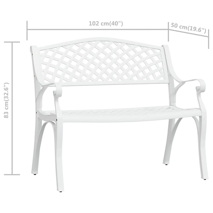 Bancă De Grădină, , 102 Cm, Aluminiu Turnat