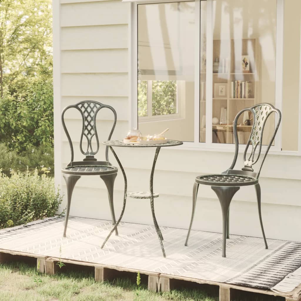 Set Mobilier Bistro, 3 Piese, , Aluminiu Turnat