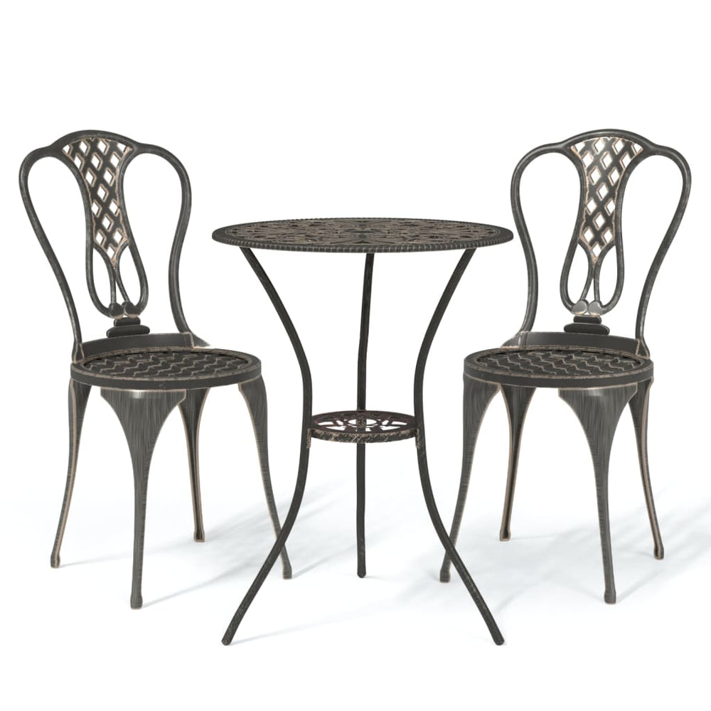 Set Mobilier Bistro, 3 Piese, , Aluminiu Turnat