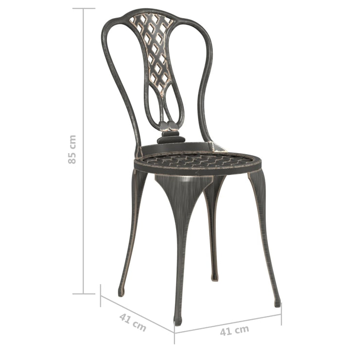 Set Mobilier Bistro, 3 Piese, , Aluminiu Turnat