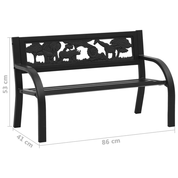Bancă De Grădină Pentru Copii, 86 Cm, Oţel
