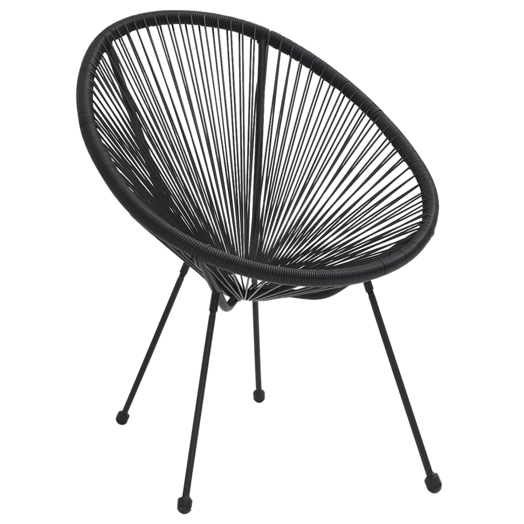 Set De Mobilier Pentru Grădină, 5 Piese, Negru