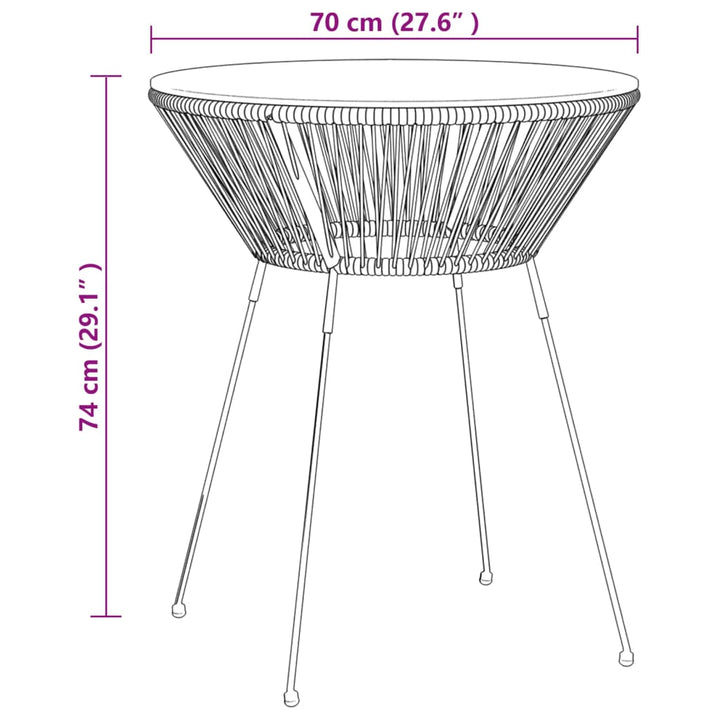Set De Mobilier Pentru Grădină, 5 Piese, Negru