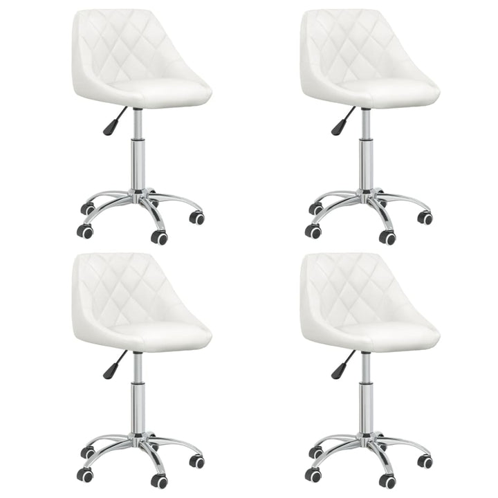 Scaune De Bucătărie Pivotante, 4 Buc., , Piele Ecologică