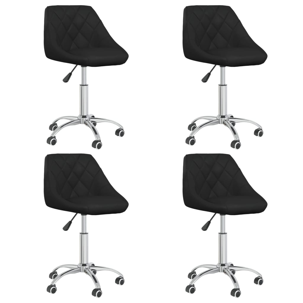 Scaune De Bucătărie Pivotante, 4 Buc., , Piele Ecologică