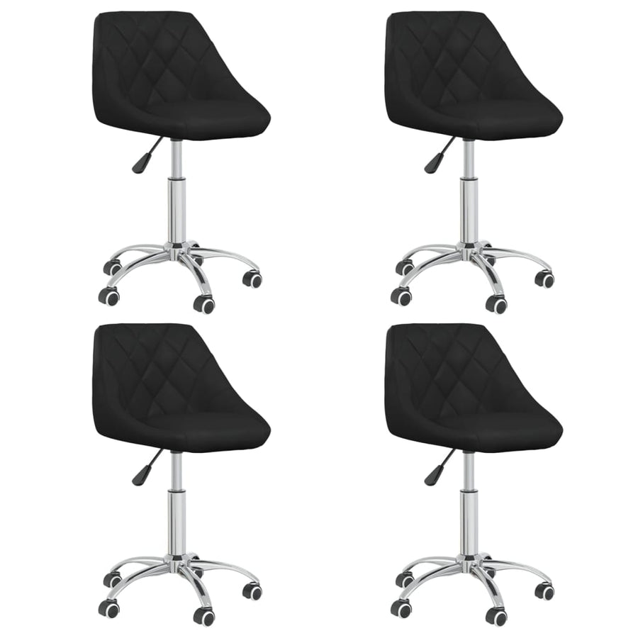 Scaune De Bucătărie Pivotante, 4 Buc., , Piele Ecologică