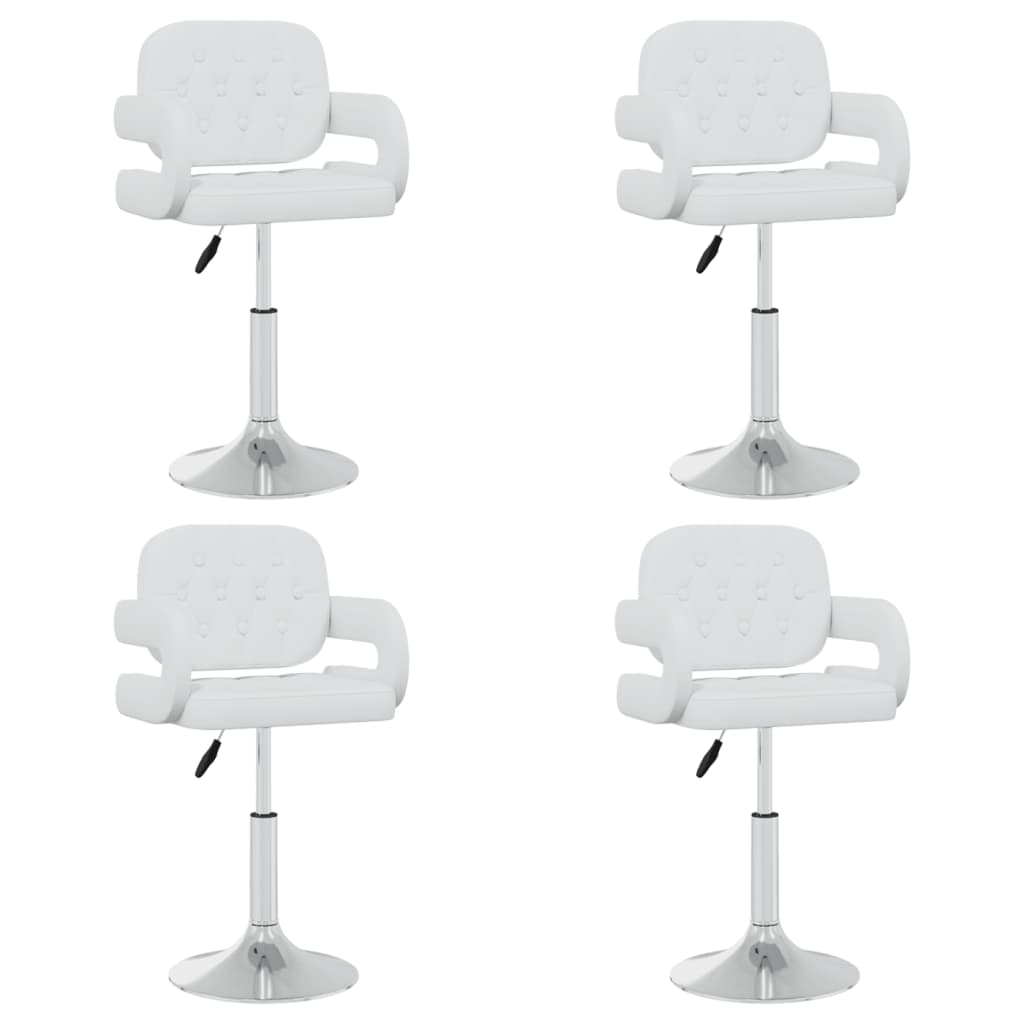 Scaune De Bucătărie Pivotante, 4 Buc., , Piele Ecologică