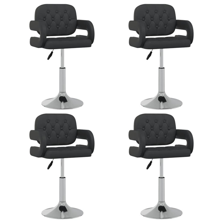 Scaune De Bucătărie Pivotante, 4 Buc., , Piele Ecologică