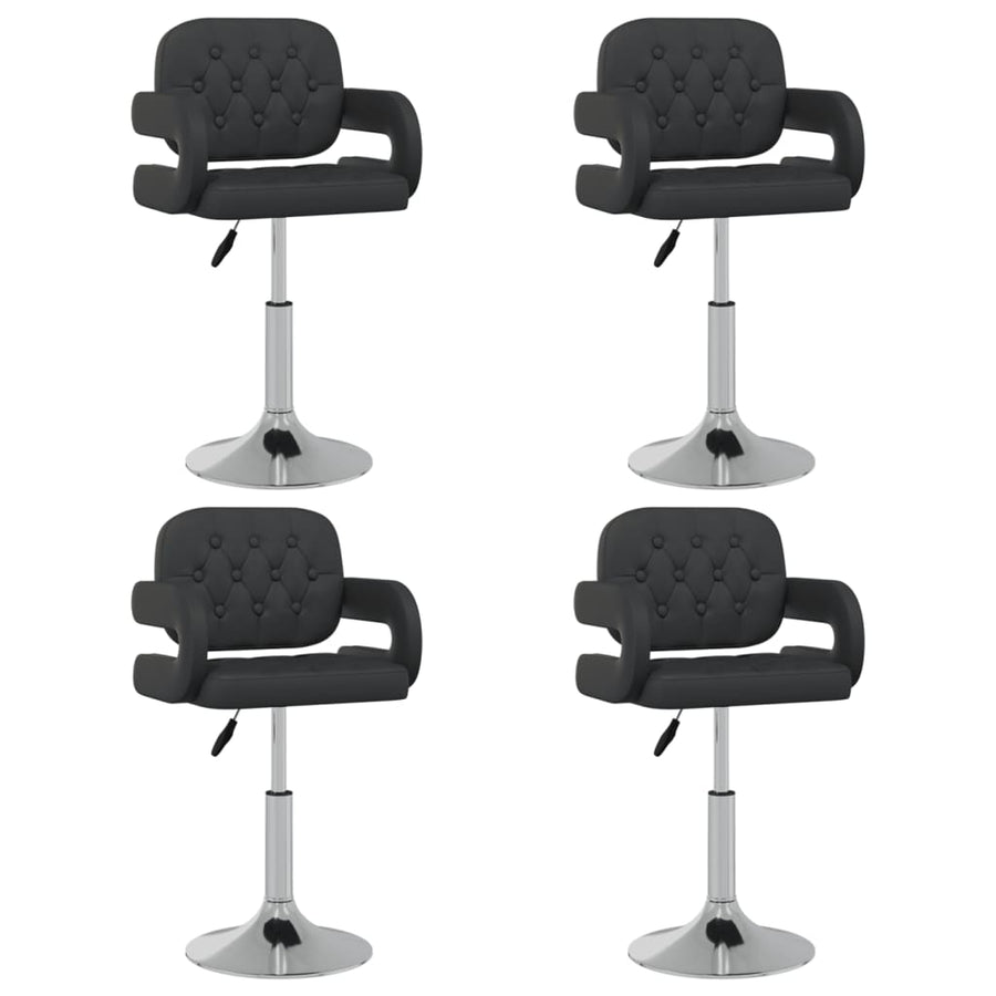 Scaune De Bucătărie Pivotante, 4 Buc., , Piele Ecologică