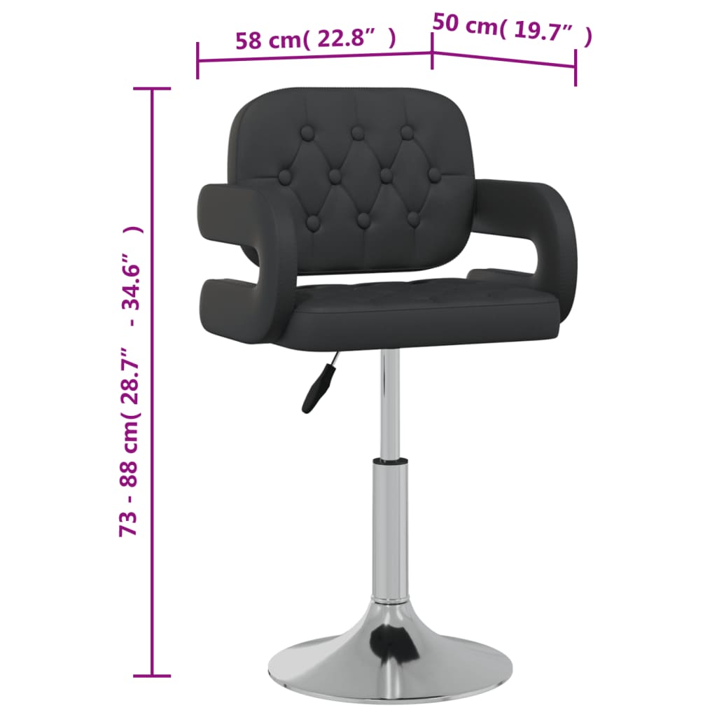 Scaune De Bucătărie Pivotante, 4 Buc., , Piele Ecologică