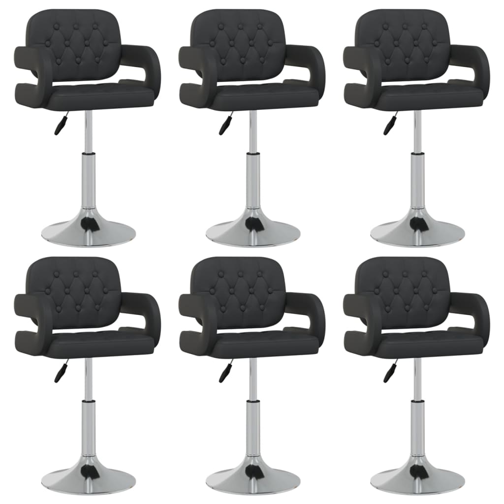 Scaune De Bucătărie Pivotante, 4 Buc., , Piele Ecologică